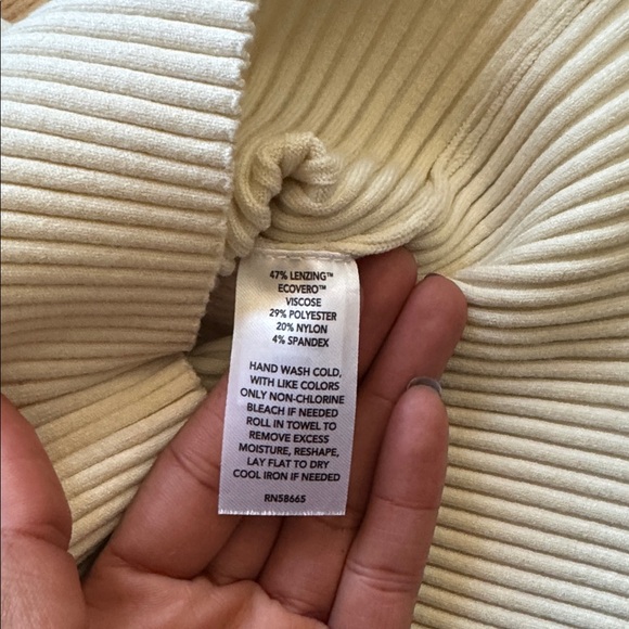 Nordstrom Ivory Ribbed Sweater - Picture 4 of 7